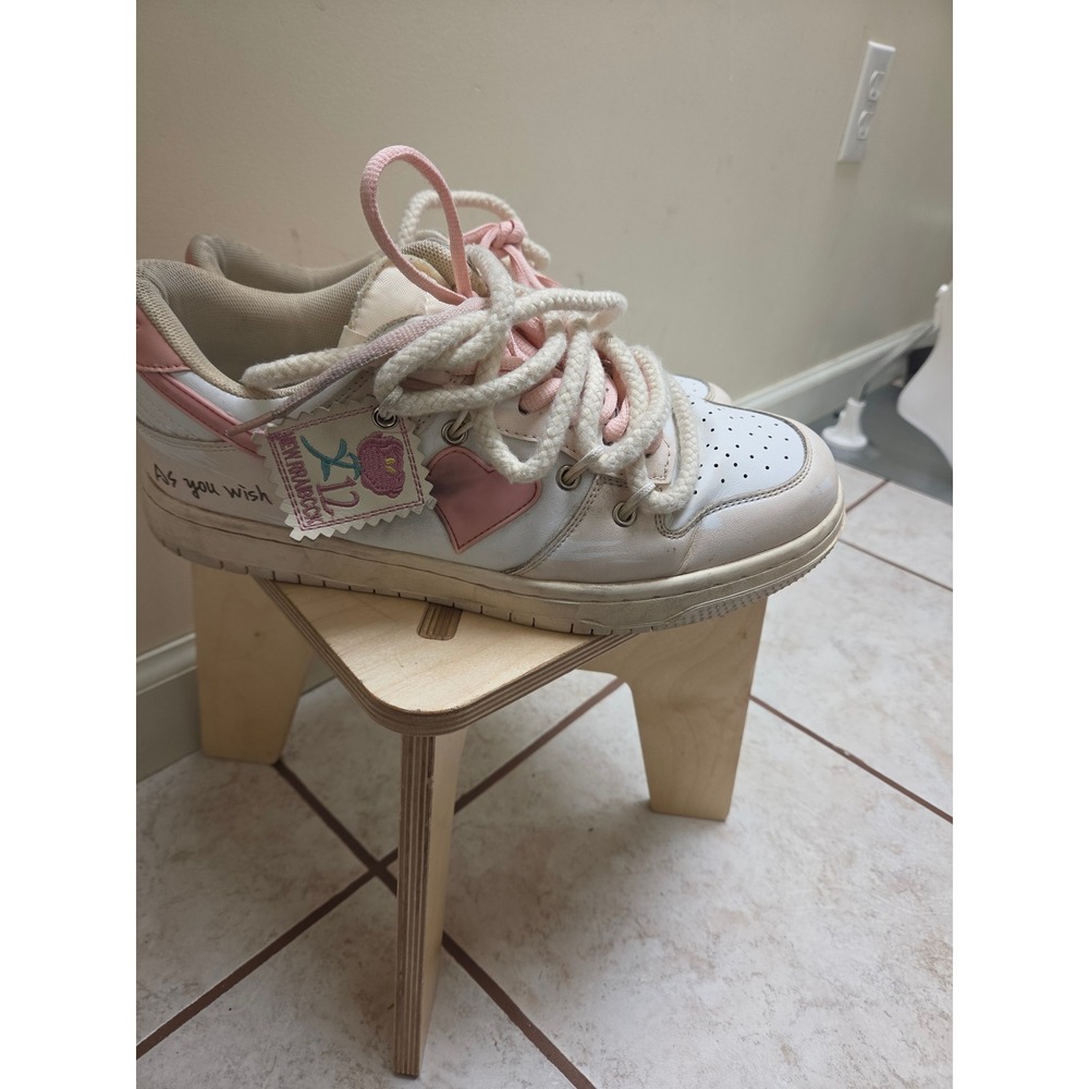 RAA&BCCK As You Wish Heart‎ Lightning Bolt Sneakers Cream Pink 71201-6-11